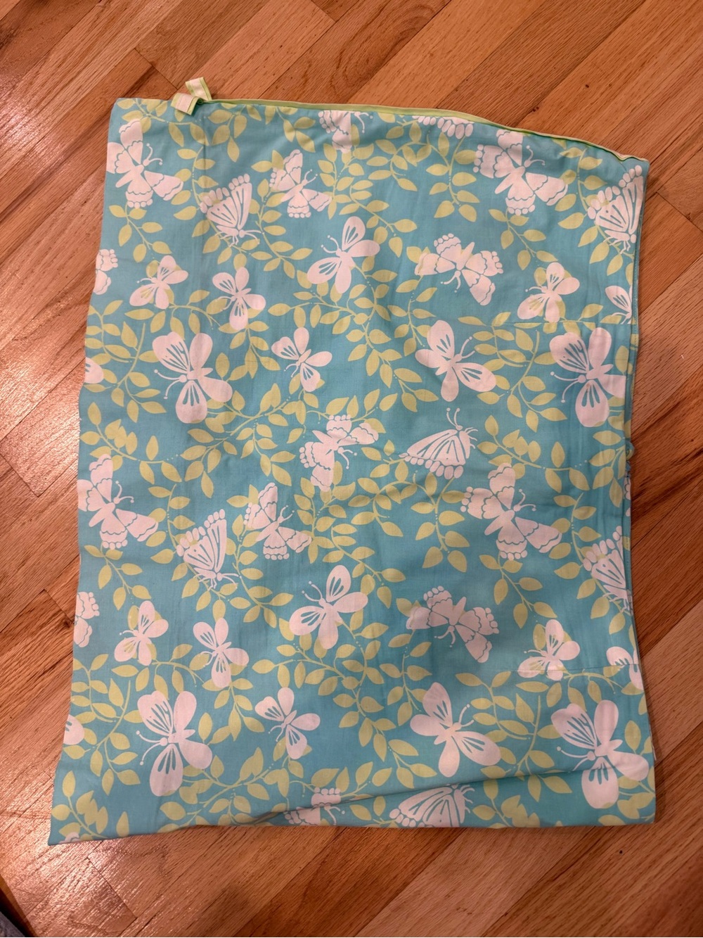 Lilly Pulitzer Aqua Butterfly & Yellow Leaf Pillow Sham